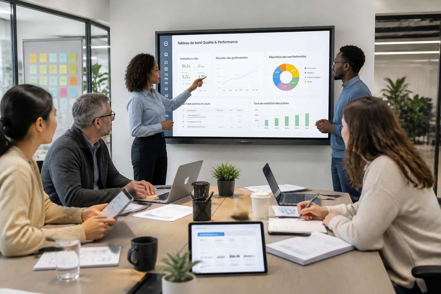 qualileo est une plateforme collaborative dédiée à l'amélioration de la qualité et de la performance, facilitant le travail en équipe pour des résultats optimisés.