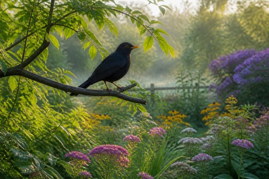 découvrez la signification du merle dans votre jardin, son symbolisme et les messages naturels qu'il transmet.