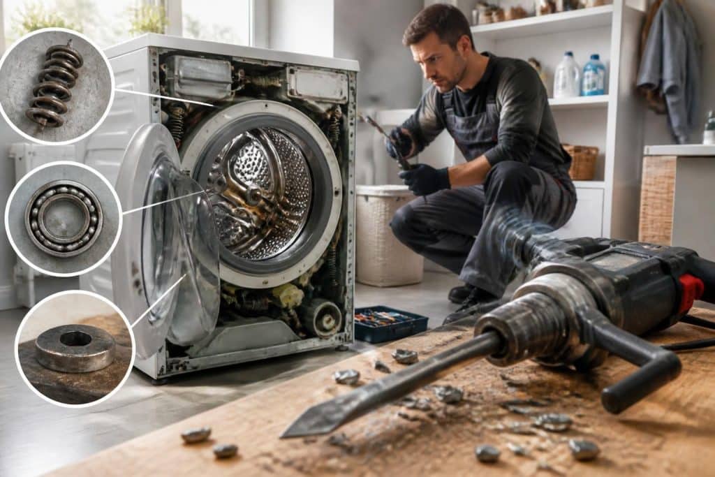 découvrez les causes courantes d'un bruit de marteau piqueur dans votre machine à laver et trouvez des solutions rapides pour y remédier efficacement.